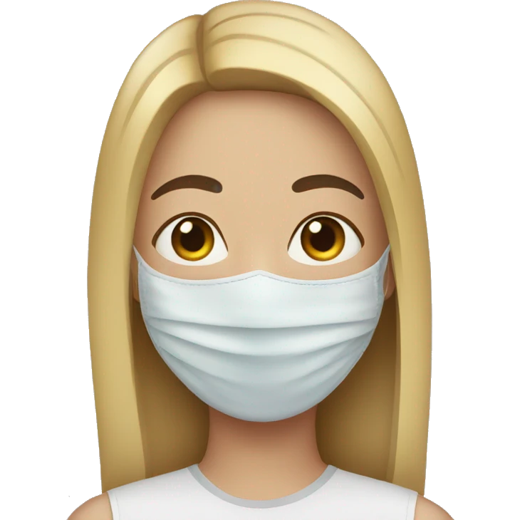 GIRL with mask on emoji