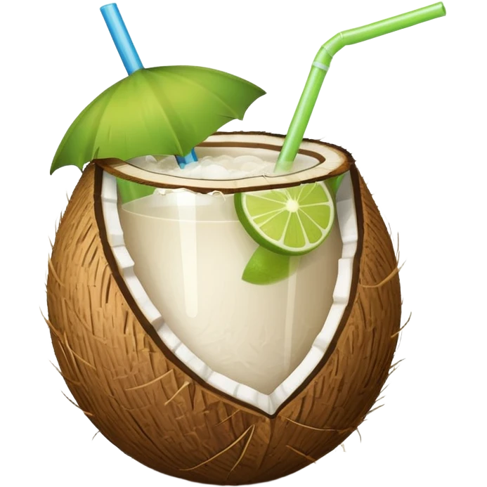 hawaii coconut drink  emoji