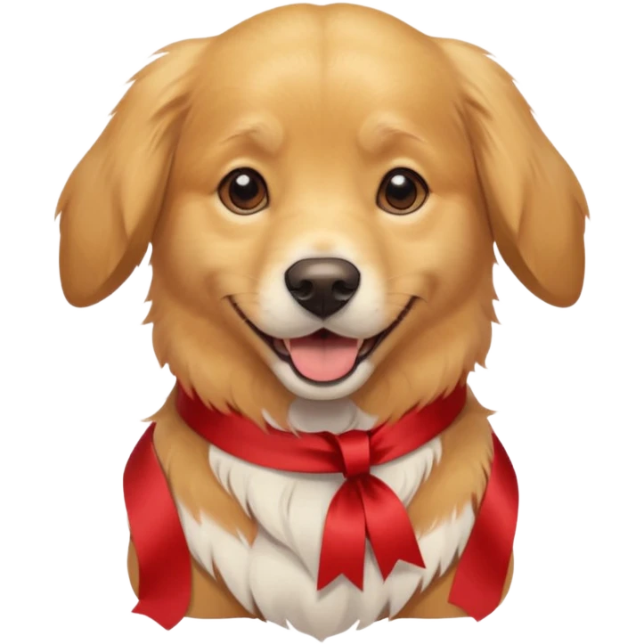 dog with head ribbon and white shirt emoji