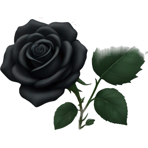 A black rose emoji
