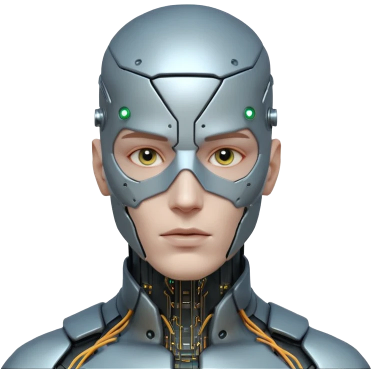Cyberpunk man head 3d emoji