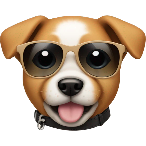 puppy with sunglasses emoji