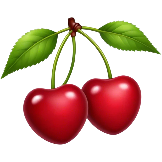 Cherries with bows emoji