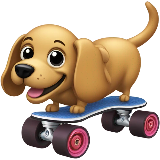 Dog made of worms giving advice to anamorphic roller skate  emoji