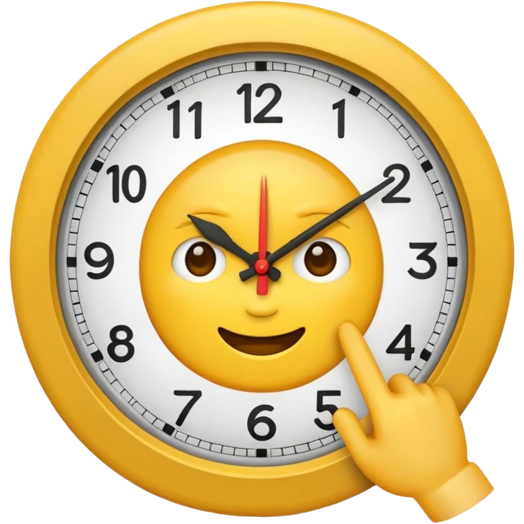 A emoji  doing the clock it hands￼ emoji