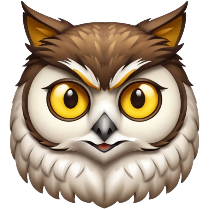 Un hiboux chat emoji