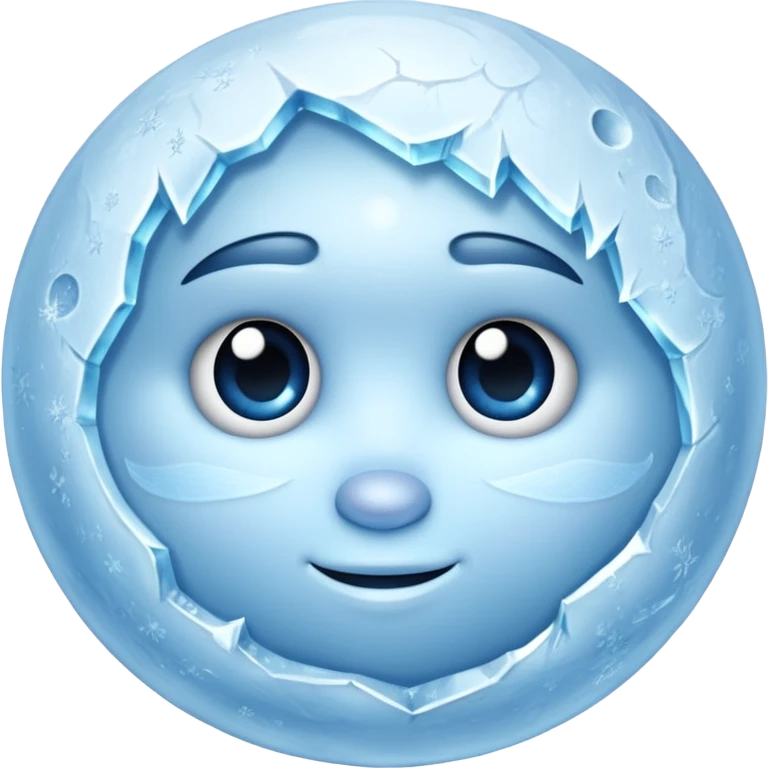 Frozen moon emoji