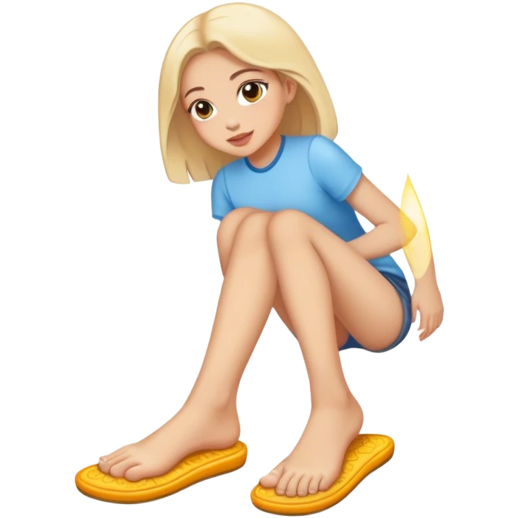 Girl feet with soft soles emoji