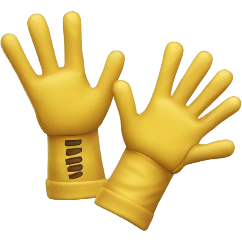 wolverine claws coming from a yellow glove emoji