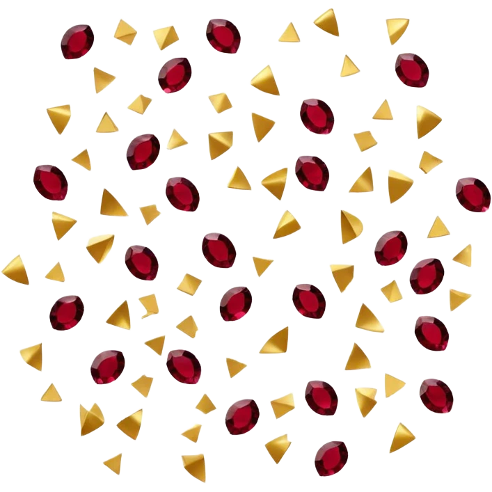 Garnet and gold confetti emoji