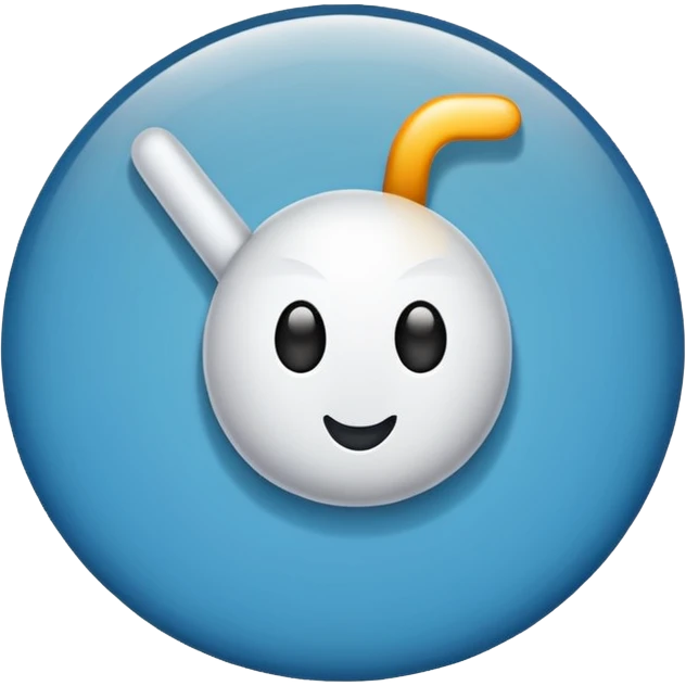 A tick sign with the background as blue emoji