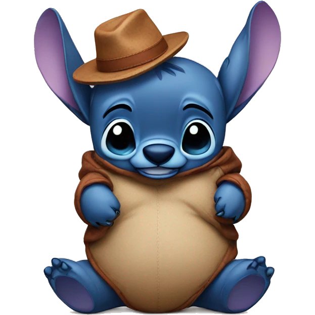 Cute stitch with teddy bear emoji