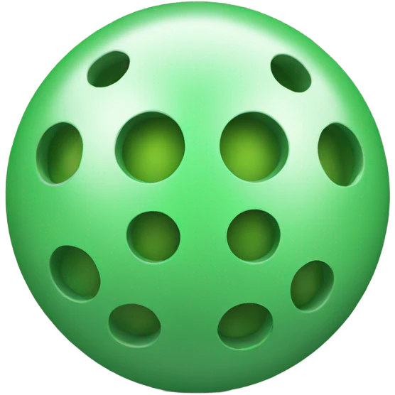 A green ball with round, evenly spaced holes emoji