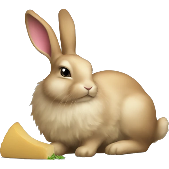 bunny eating caje emoji