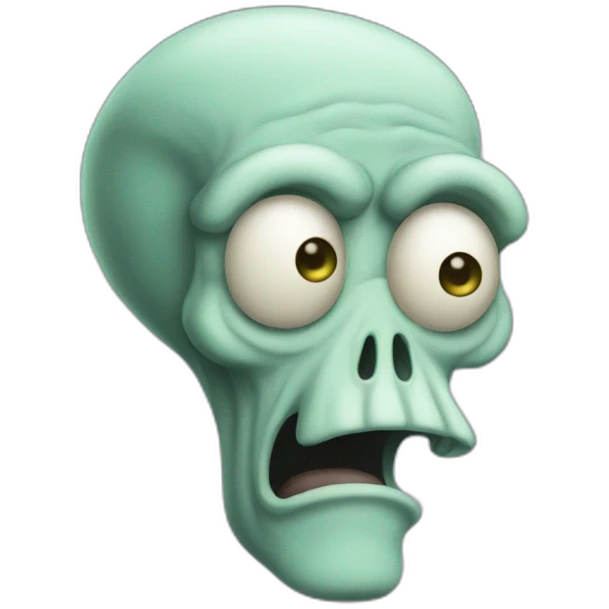 Creepy squidward emoji