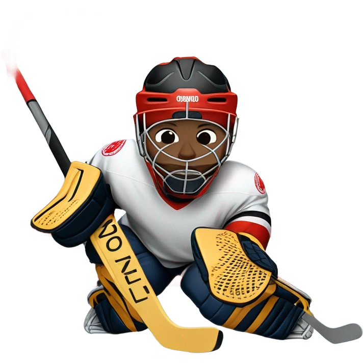 Hockey goalie doing the splits emoji