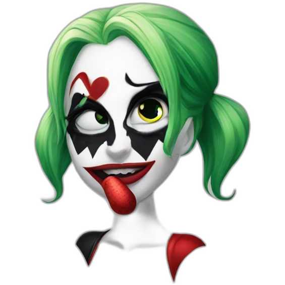 Harley quinn kiss joker emoji