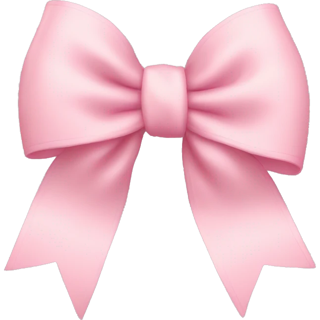 light pink bow on light pink bow emoji
