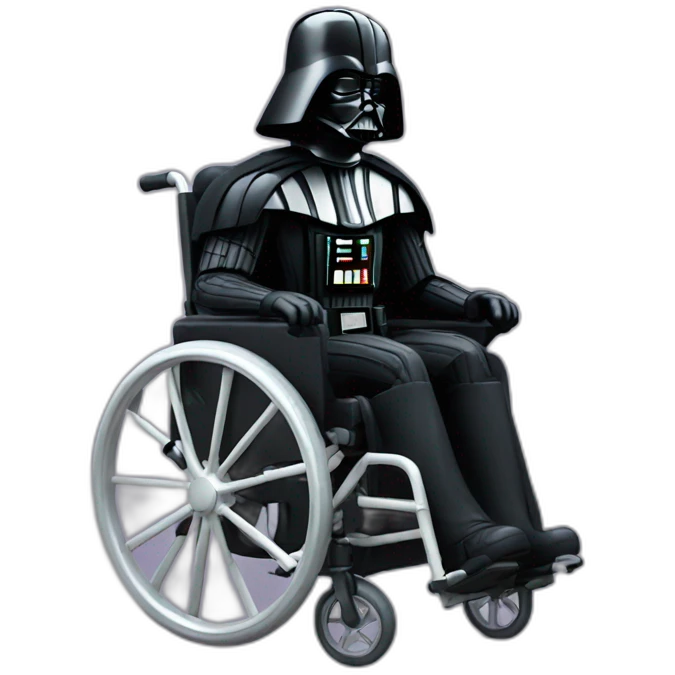 Darth Vader on an wheelchair emoji