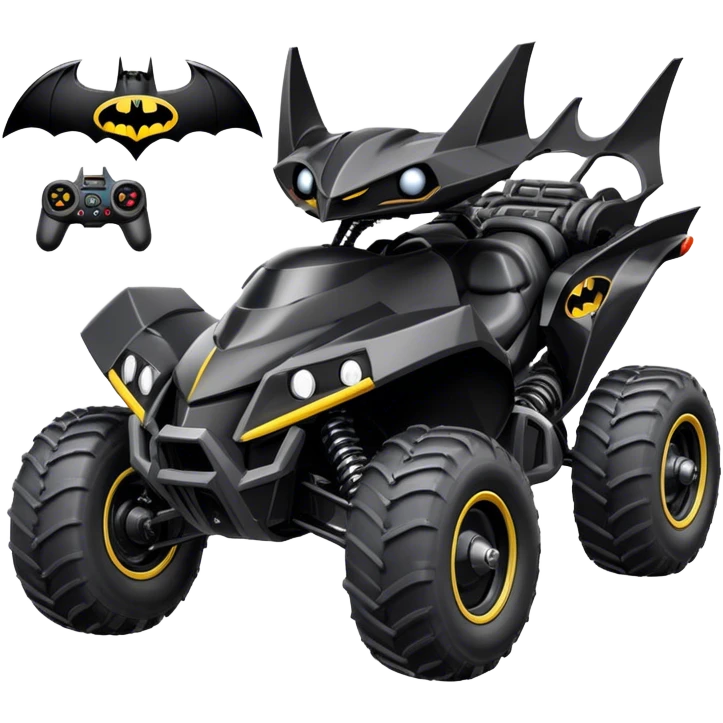 batmobile atv raptor 700 with a smile emoji