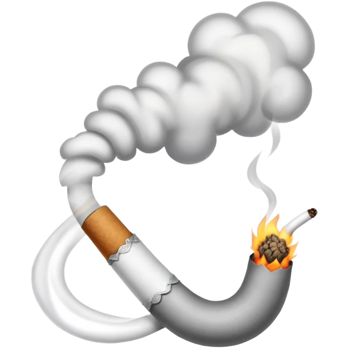 joint burning and smoking emoji