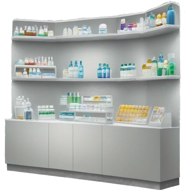 Muebles de exhibición para farmacias emoji