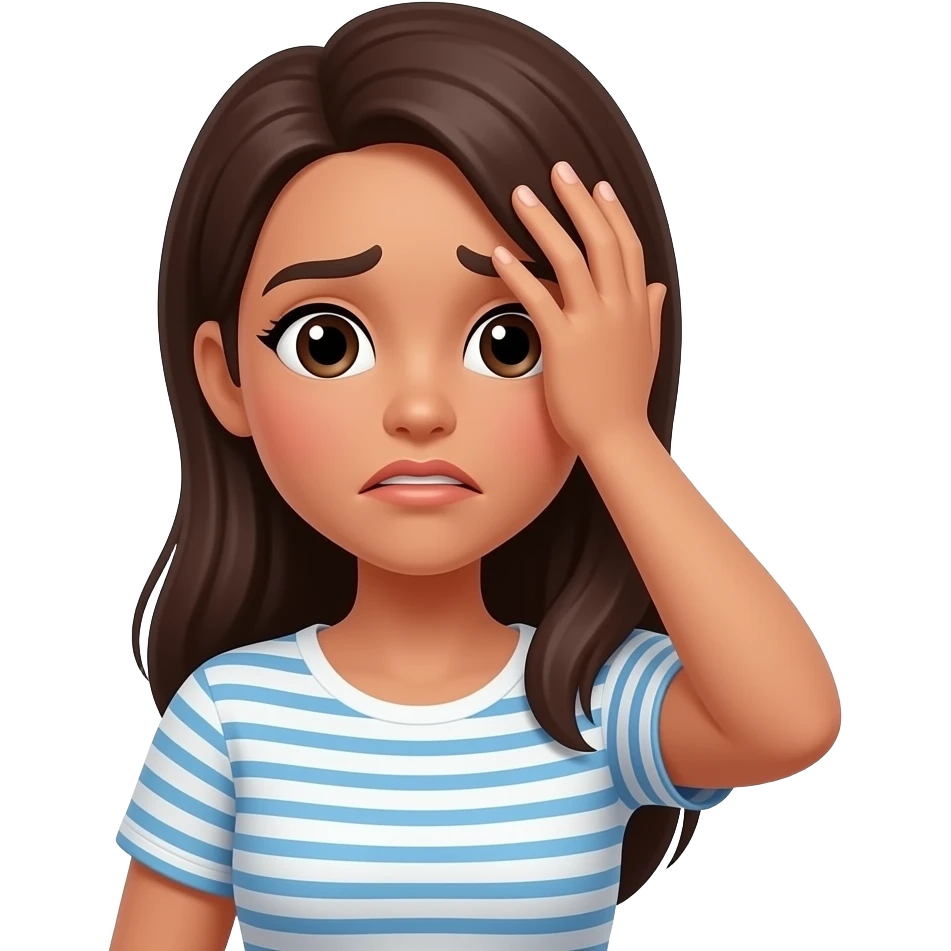 product information overload woman emoji