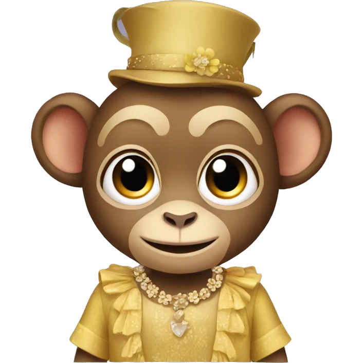 Monkey in dress emoji