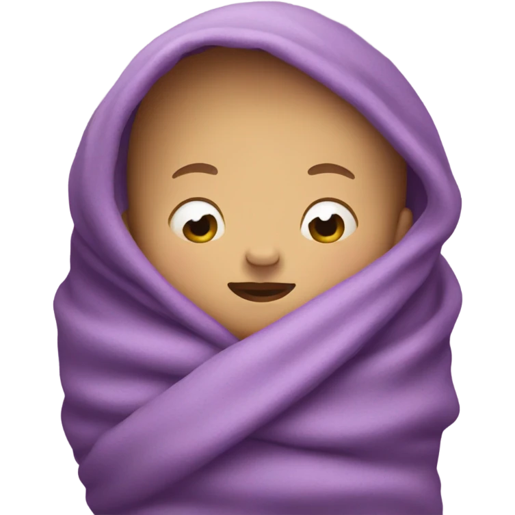 Purple baby in swaddle emoji