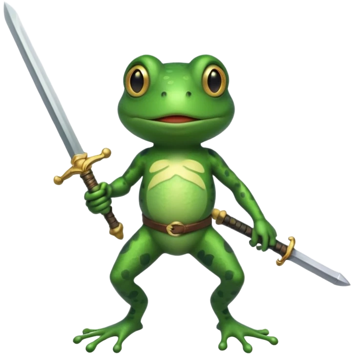 Frog with a sword emoji