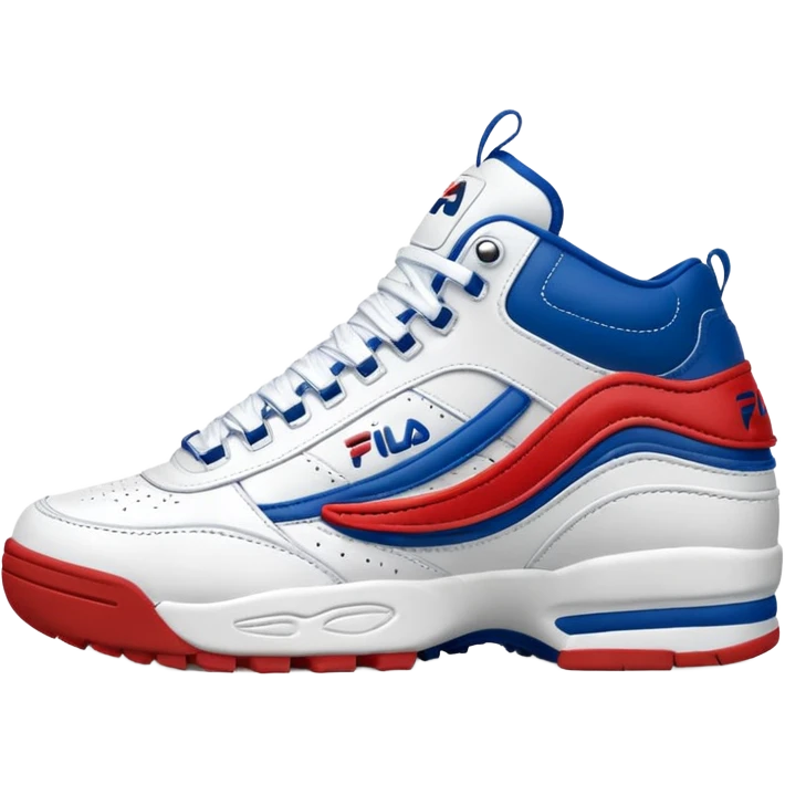 realistic ultra detailed, Fila sneakers 1995 emoji
