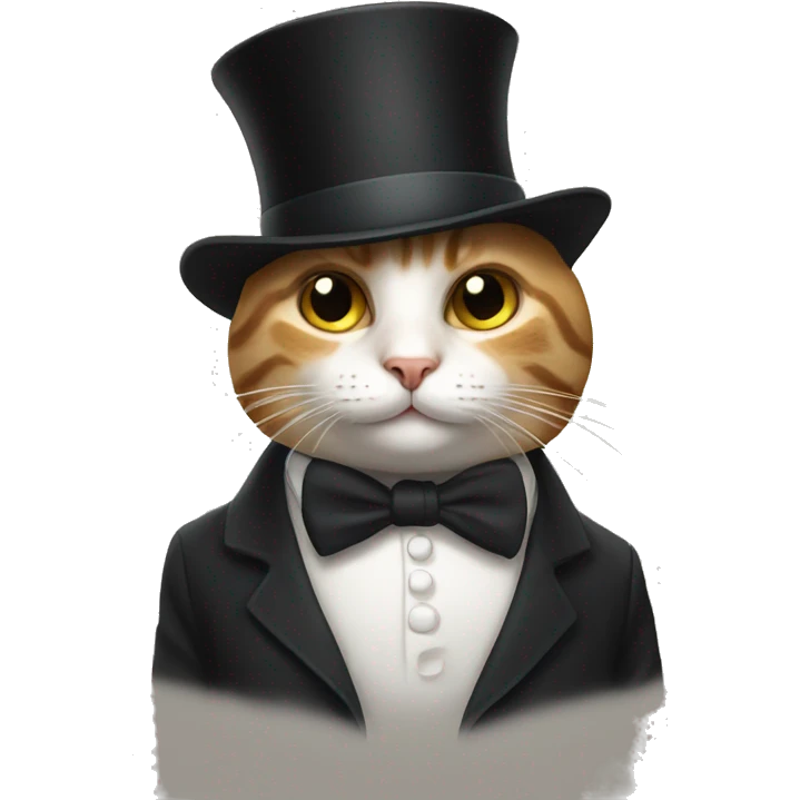 Cat with a top hat emoji