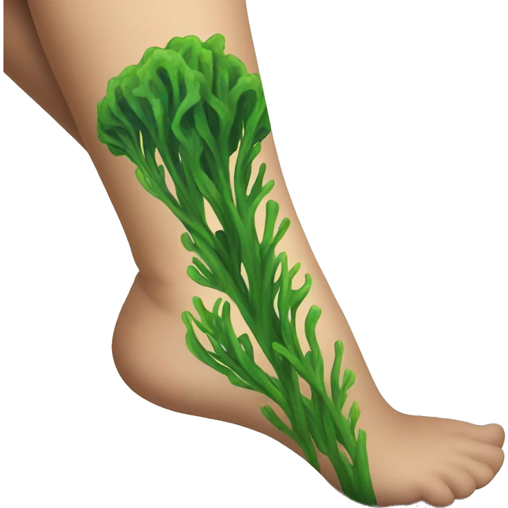 Seaweed on leg emoji
