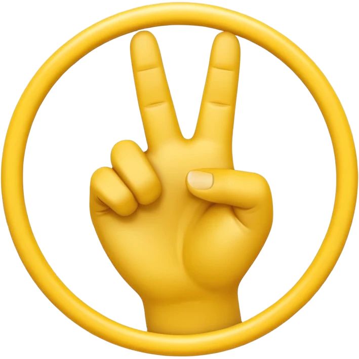 A 3D Apple-style yellow hand emoji, closed fist with only the index finger pointing upward, the finger making a circular motion as if drawing an imaginary circle in the air, dynamic curved motion lines around the finger to show the circular movement, smooth glossy texture, clean minimal background emoji