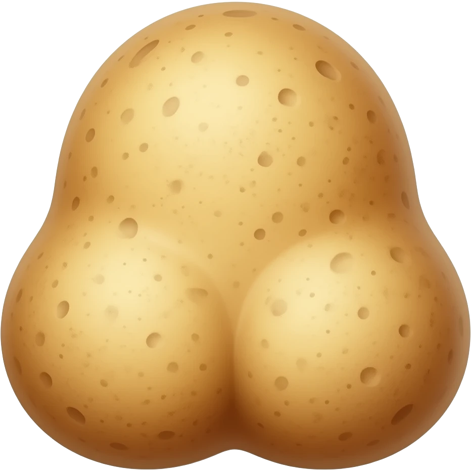 Potato with a big booty looking back at it emoji