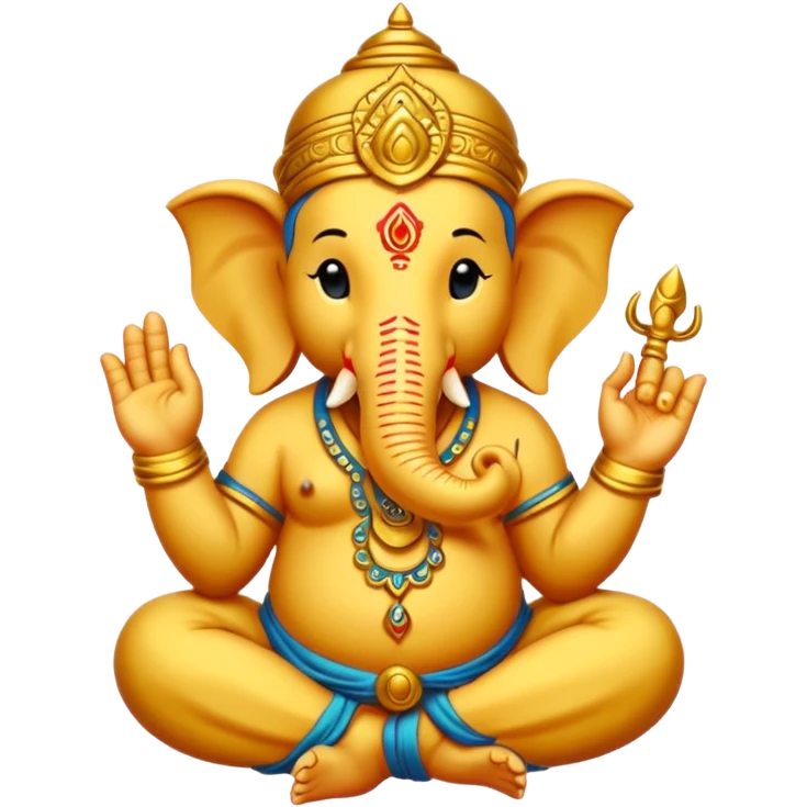a ganesh sticker classic oniy use black colur and some lines emoji