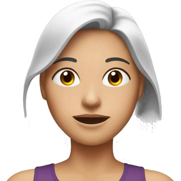 woman's face with working out too emoji