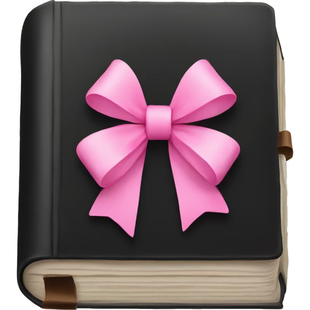 black bible with pink bow on it emoji