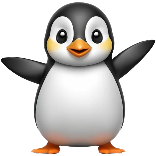 Small penguin dancing  emoji