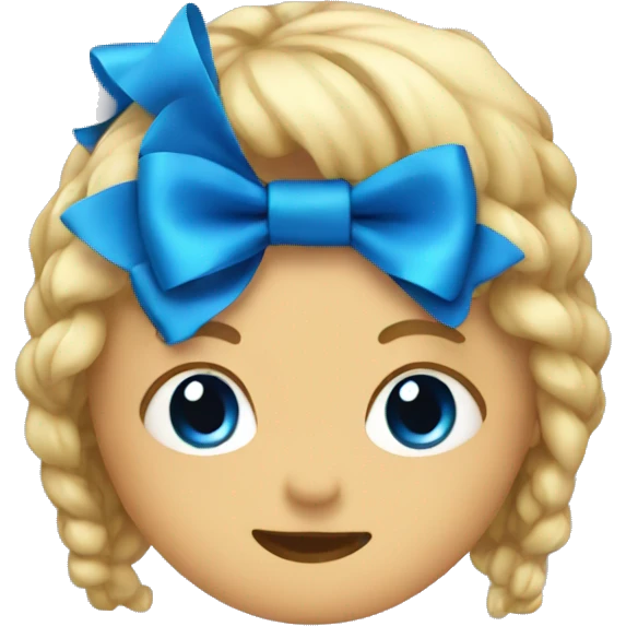 Blue bow emoji