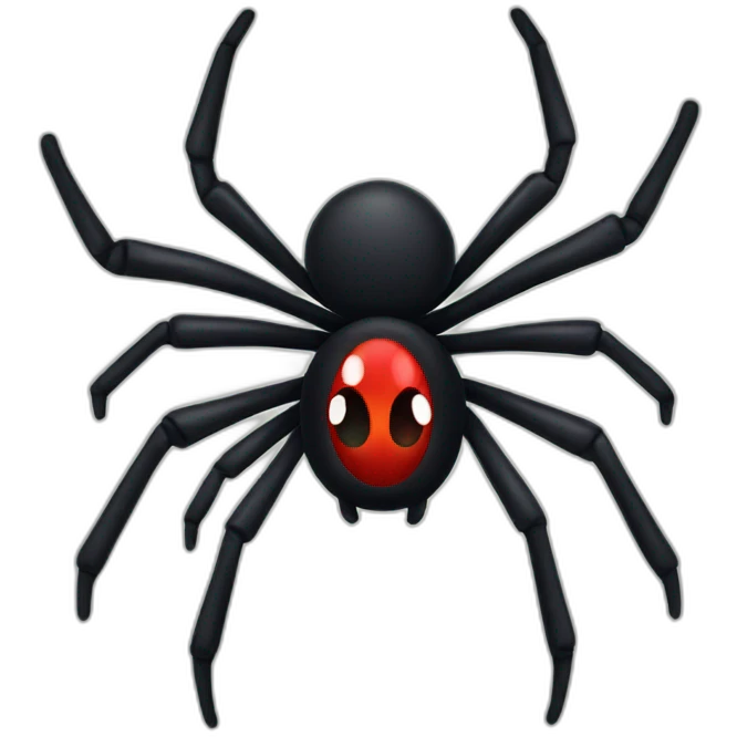 black spider with red eyes emoji