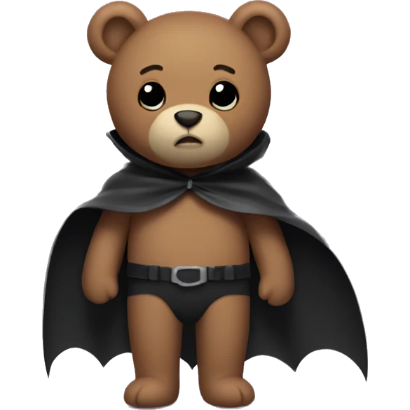 Teddy bear with bat cape  emoji