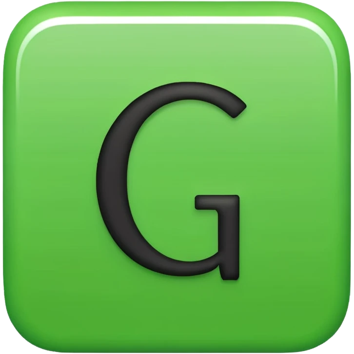 green square emoji that says "G" emoji