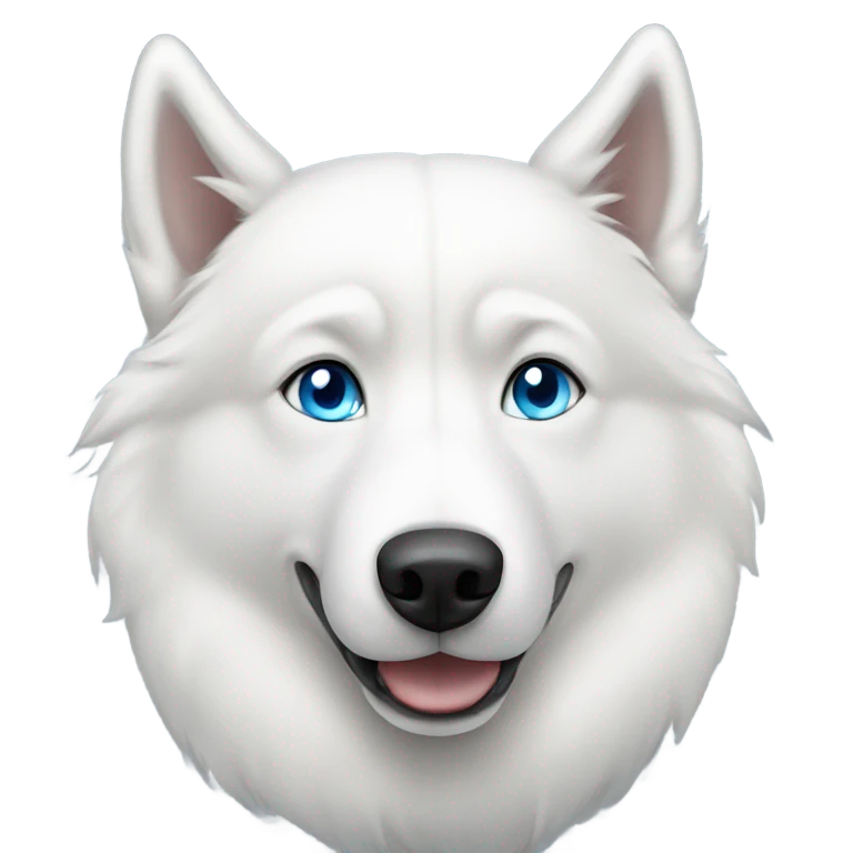 White husky with blue eyes emoji