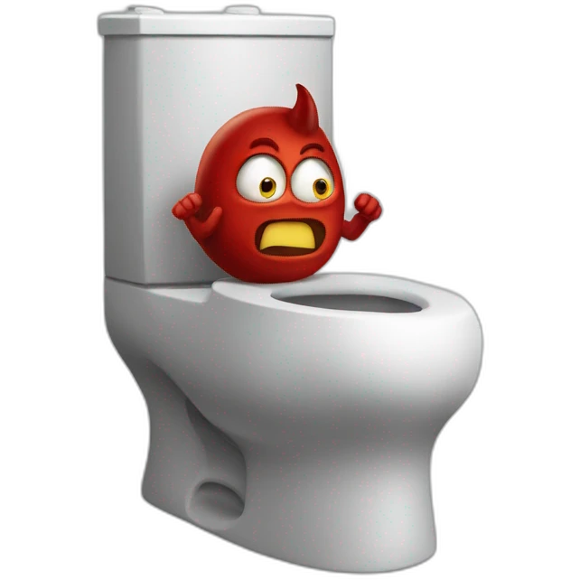the devil on the toilet emoji