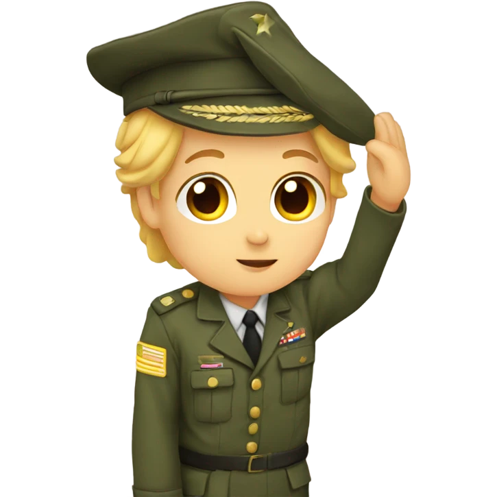 Saluting emoji