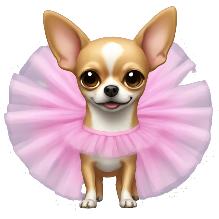 Chihuahua wearing tutu emoji