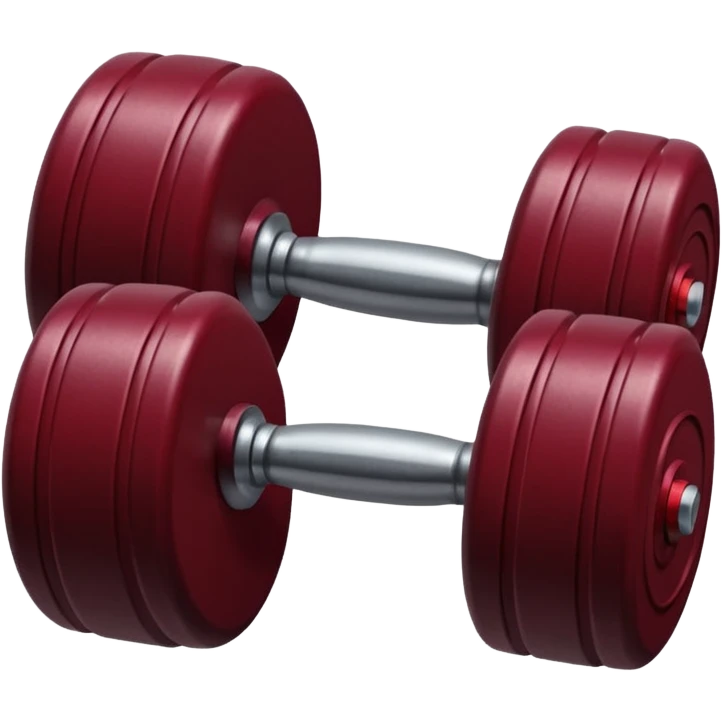 sticker de una pesa pequeña de color vino oscuro con rojo carmesí en full HD 4K emoji