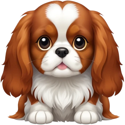 Tri color cavalier King Charles spaniel emoji