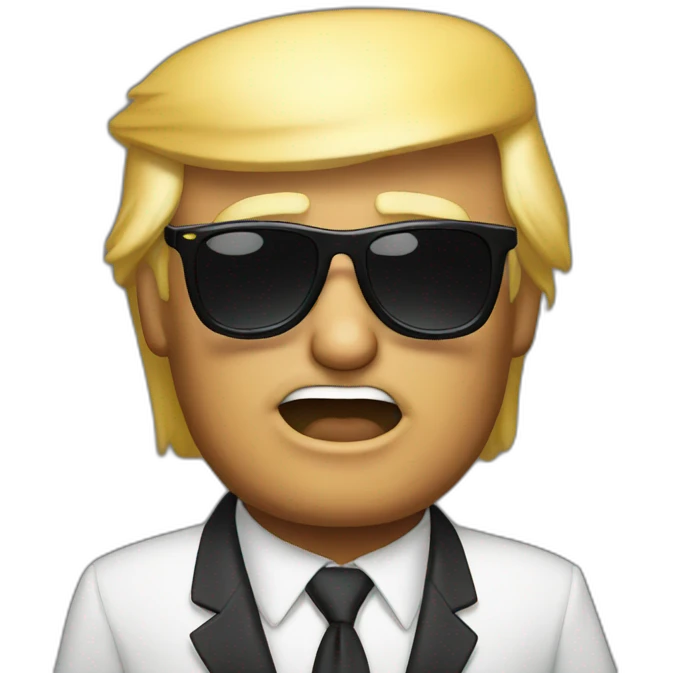trump with sunglasses emoji